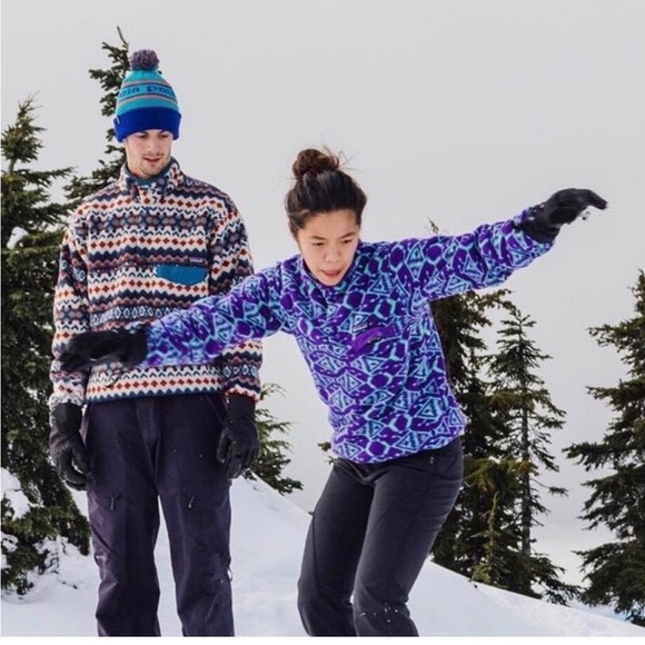 Patagonia Women’s Synchilla Ikat Big Fish Snap Pullover Fleece - Picture 3 of 11